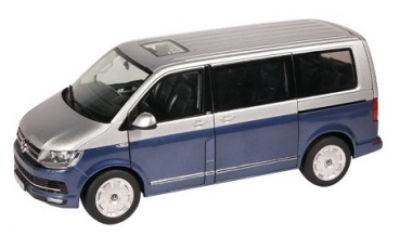 9541/20 Volkswagen T6 Multivan Generation Six Blue/Silver 1:18