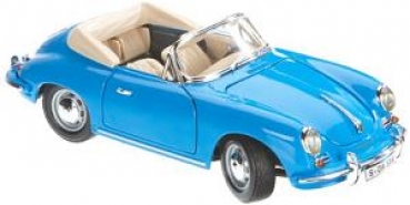 12025BL Porsche 356B Cabriolet (1961) blue 1:18