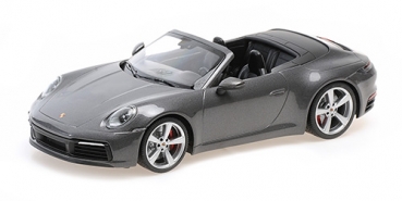 155067336 PORSCHE 911 CARRERA 4S CABRIOLET – 2019 – GREY METALLIC 1:18