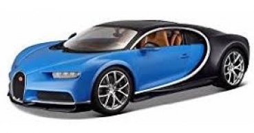 24077BL Bugatti Chiron 2017 blue/black 1:24