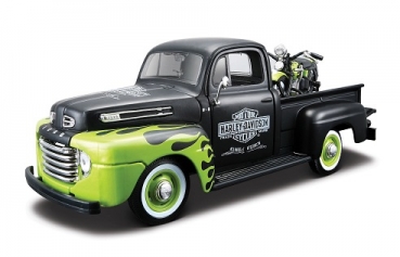 32171G FORD F-1 1948 mit HARLEY-DAVIDSON 1:24