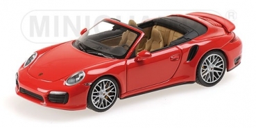 410062230 PORSCHE 911 TURBO S CABRIOLET - 2013 - RED 1:43