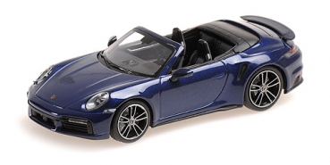 410069480 PORSCHE 911 (992) TURBO S CABRIOLET – 2019 – BLUE METALLIC 1:43