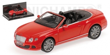 436139061 BENTLEY CONTINENTAL GT SPEED CONVERTIBLE - 2012 - ST.JAMES RED 1:43