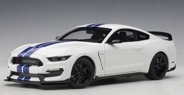 72931 FORD MUSTANG SHELBY GT350R (OXFORD WHITE W/ LIGHTNING BLUE STRIPES) 1:18