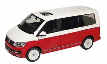 9541/10 Volkswagen T6 Multivan Generation Six red/white 1:18