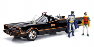 253216001 Batmobile Classic TV Series 1966 with Batman & Robin figure 1:18