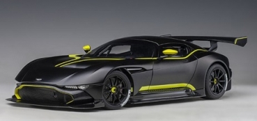 70262 ASTON MARTIN VULCAN (MATT BLACK/LIME GREEN STRIPES) 1:18