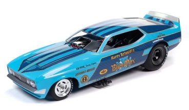 AW299 Blue Max 1973 Ford Mustang Funny Car (Legends of the Quarter Mile) 1:18