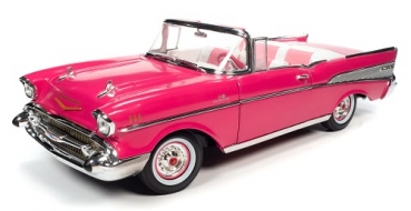 AWSS128  1957 Chevy Convertible Barbie Pink 1:18