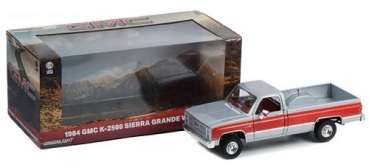 13660  1984 GMC K-2500 Sierra Grande Wideside - Silver Metallic and Red 1:18