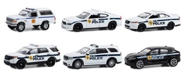 43025 Hot Pursuit Special Edition - FBI Police (Federal Bureau of Investigation Police) (Assortment of 6 pcs) 1:64