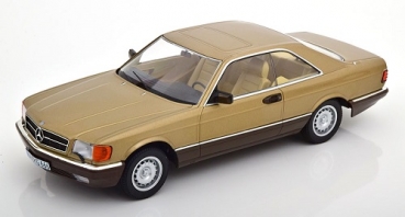 KK180335 Mercedes 500 SEC C126 1987 gold metallic 1:18