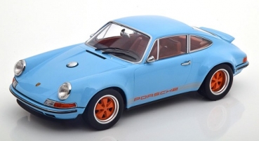 KK180441 Singer Porsche 911 Coupe hellblau/orange 1:18