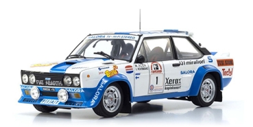 KYO8376H0 FIAT 131 ABARTH – 1980 – ALEN/KIVIMAKI – WINNER 1000 LAKES #1 1:18