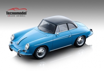 TM18143C  Porsche 356 Karmann Hardtop 1961 light blue with black top 1:18