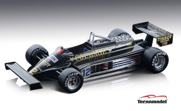 TM18170C  Lotus 87 Cosworth V8 F1 JPS - Essex   British GP 1981 #12 Driven by: Nigel Mansell  1:18