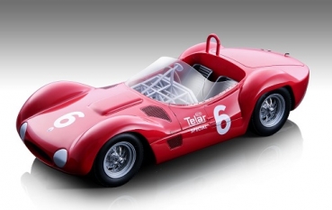 TM18276B  Maserati Birdcage Tipo 61 Winner Meadowdale GP 1961 Driven by: Roger Penske 1:18