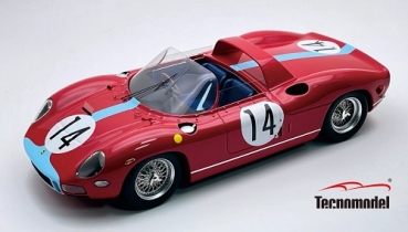 TM18309C Ferrari 330P Le Mans 24h 1964 #14 Maranello Concessionaires 2nd place Driven by: G. Hill, J. Bonnier 1:18