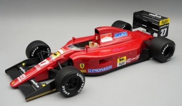 TM18392D Ferrari 642 F1 1991 Imola GP #27 Driven by: Alain Prost (with rain tyres) 1:18