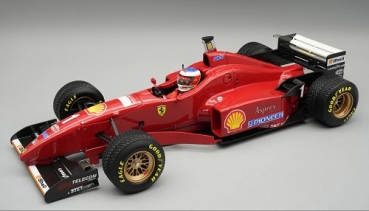 TMD18332A Ferrari F310 1996 Spain GP #1 Driven by: Michael Schumacher (with rain tyres) with driver figure 1:18