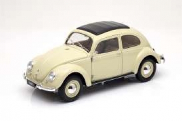 18040W VW Käfer 1950 Brezelfenster, creme 1:18