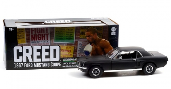 13611 Creed (2015) - Adonis Creed's 1967 Ford Mustang Coupe - Matte Black 1:18