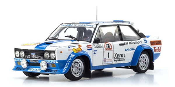 KYO8376H0 FIAT 131 ABARTH – 1980 – ALEN/KIVIMAKI – WINNER 1000 LAKES #1 1:18