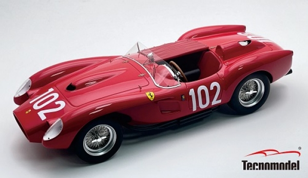 TM18254H Ferrari 250 TR Pontoon-Fender Targa Florio 1958 SEFAC 3rd Place #102 Driven by: W.v.Trips, M.Hawthorn 1:18