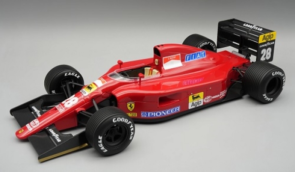 TM18392A Ferrari 642 F1 1991 British GP #28 Driven by: Jean Alesi (with rain tyres) 1:18